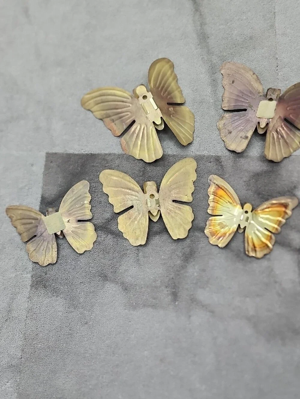 Homco Gold and Cream Butterfly Wall Decor Set
